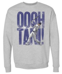 MLB 大谷翔平 ドジャース スウェット Los Angeles D Ooohtani WHT Crewneck Sweatshirt 500Level ヘザーグレー