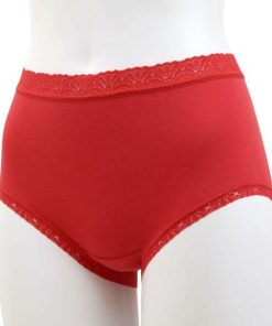 SHIROHATO クロスコ KUROSUCO 日本製 綿混 お腹すっぽりFit ノーマルショーツ 赤 縁起 レッド [ 大きいサイズ LLまで ]