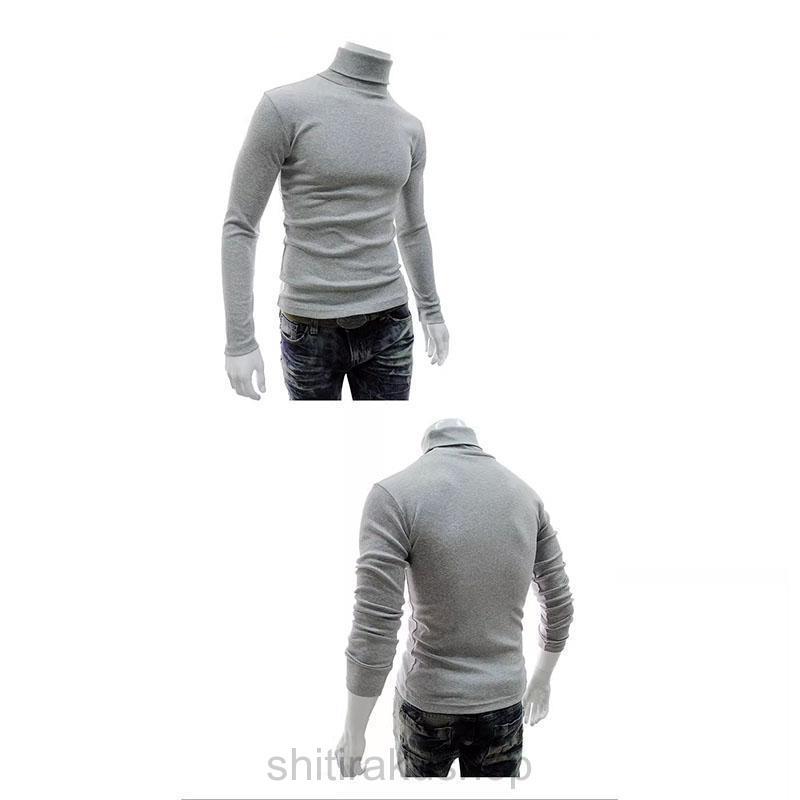 タートルネック セーター メンズ 細身 秋 冬 白 黒 スリム ストレッチ 大きいサイズ 服 暖かい ハイネック おしゃれ 温かい 30代 40代 50代 - 画像 (8)