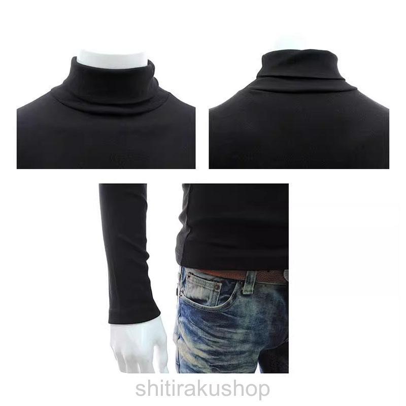タートルネック セーター メンズ 細身 秋 冬 白 黒 スリム ストレッチ 大きいサイズ 服 暖かい ハイネック おしゃれ 温かい 30代 40代 50代 - 画像 (9)
