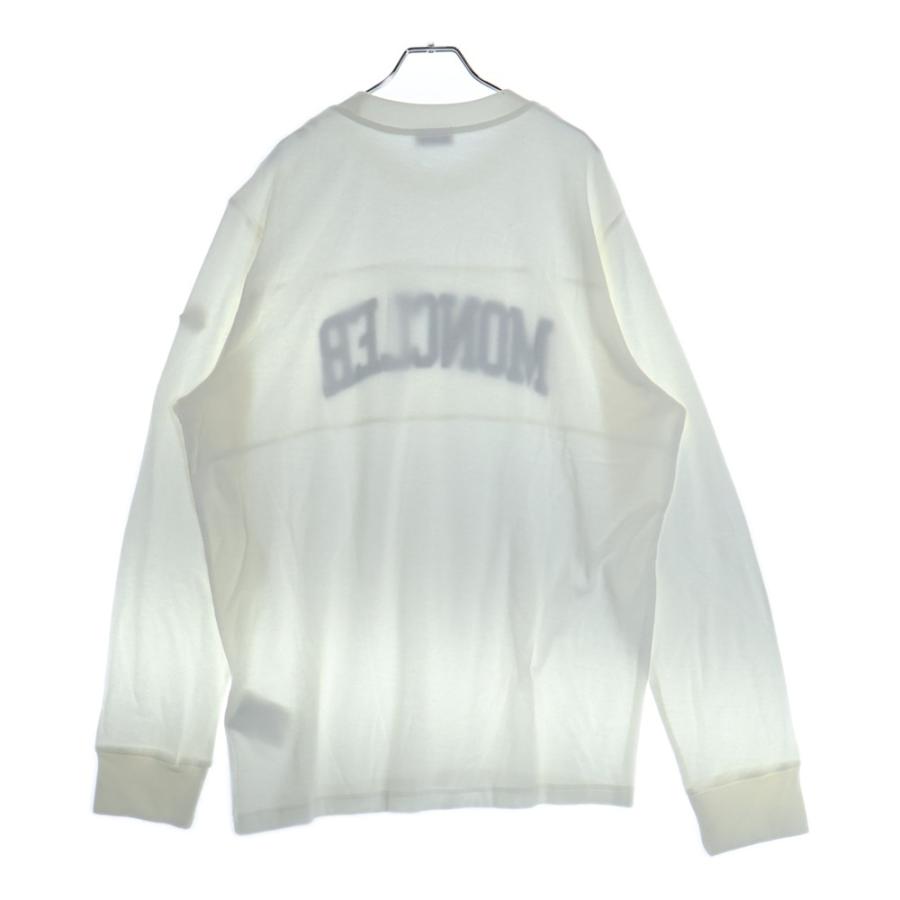 MONCLER モンクレール 24SS パイルロゴ クルーネック スウェット トレーナー ホワイト J10918G00024 899VV