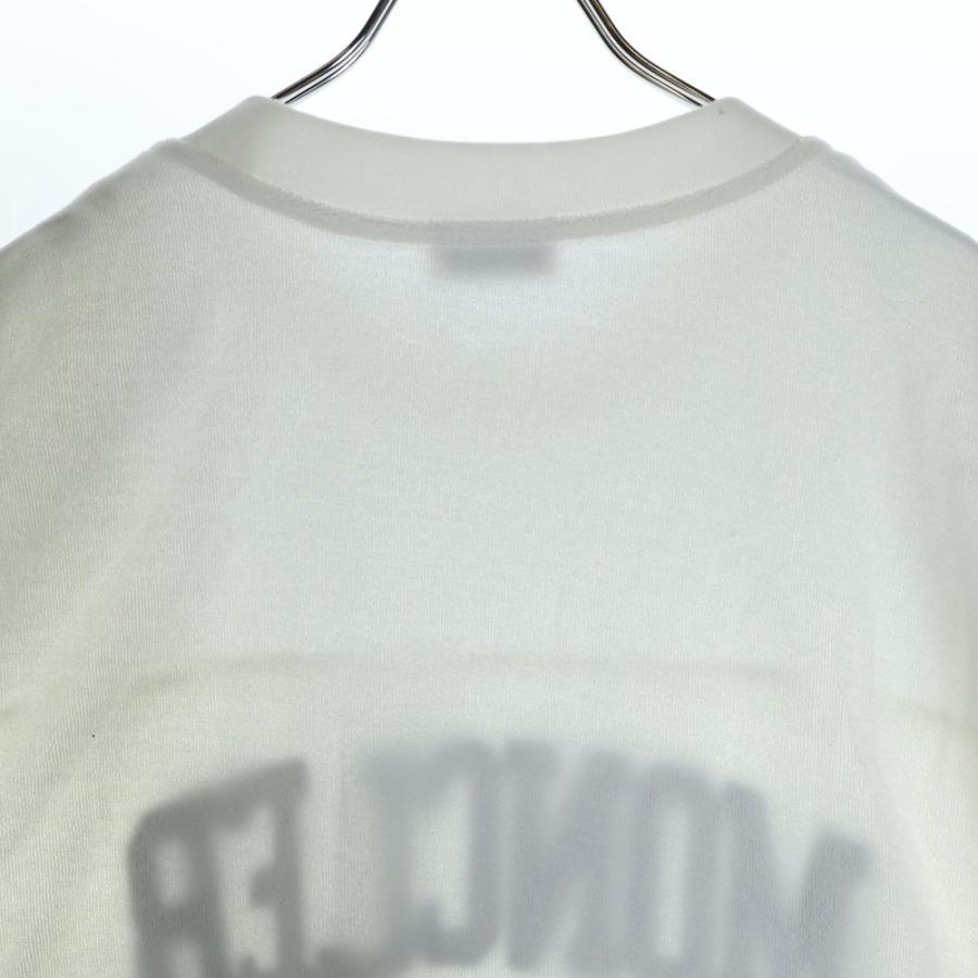 MONCLER モンクレール 24SS パイルロゴ クルーネック スウェット トレーナー ホワイト J10918G00024 899VV - 画像 (3)