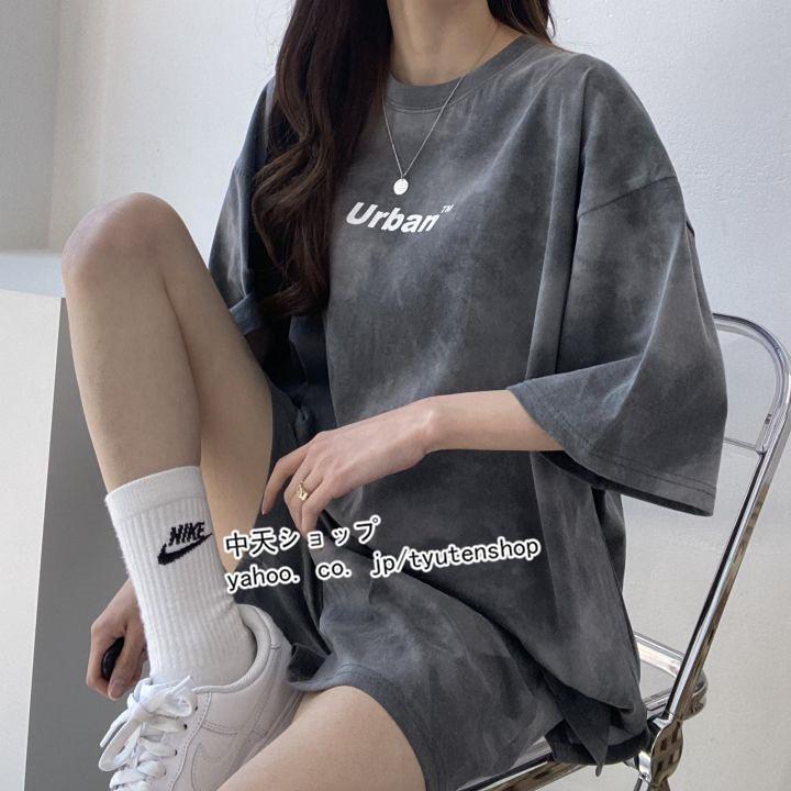 Tシャツ レディース セットアップ カジュアル 2点セット 半袖tシャツ+ショートパンツ ハーフパンツ ルームウェア 部屋着 ゆったり 絞り染め - 画像 (3)