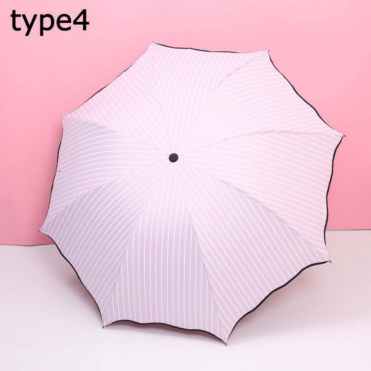 【タイムセール】日傘 雨傘 折り畳み傘 軽量 折りたたみ傘 晴雨兼用傘 折りたたみ 傘 8本骨 3段折り畳傘 撥水 100%完全遮光 日傘 レディース - 画像 (4)