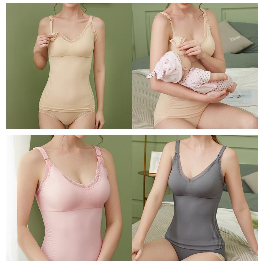 産後ウェア 産後インナー マタニティ ブラトップ パット付き 授乳キャミソール 授乳キャミ 授乳タンクトップ ブラジャー キャミソール ノンワイヤー 産前 産後 - 画像 (6)