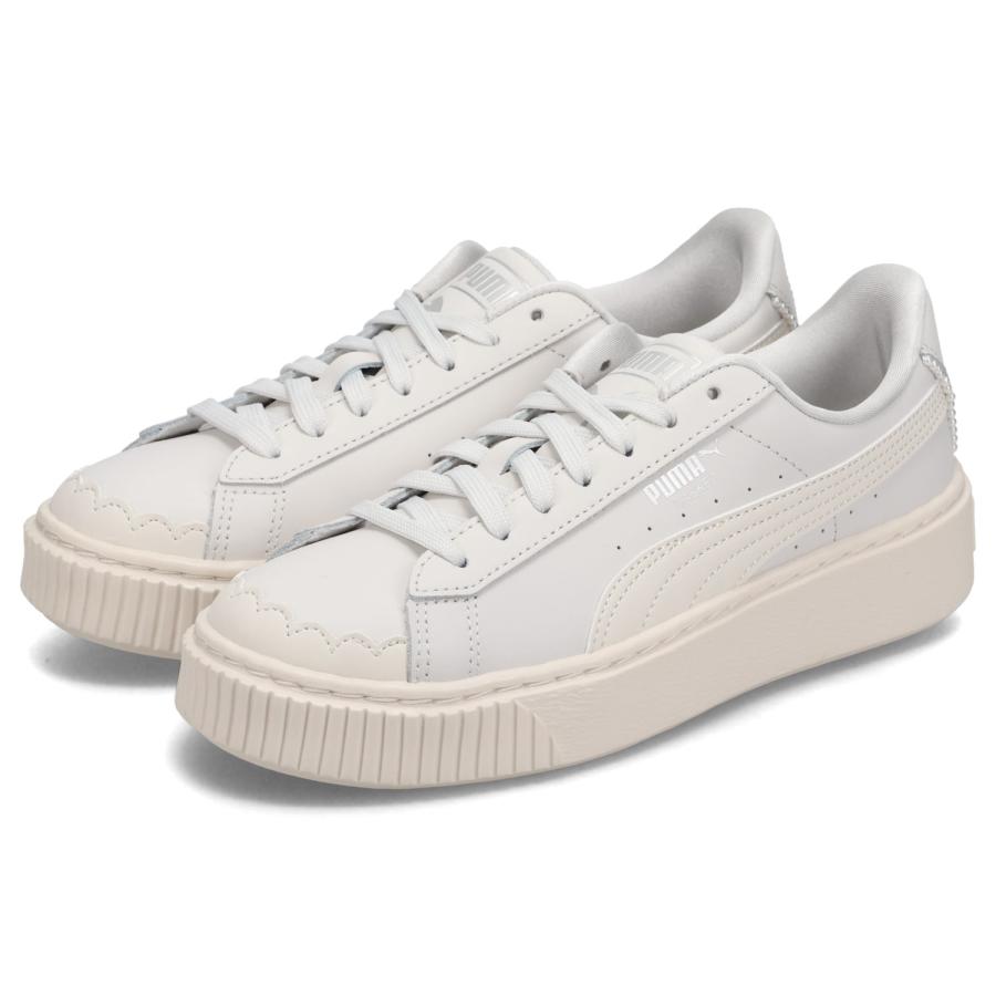PUMA プーマ スニーカー レディース 厚底 バスケット プラットフォーム パール BASKET PLATFORM PEARL WNS グレー 398910-01