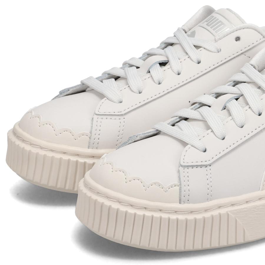 PUMA プーマ スニーカー レディース 厚底 バスケット プラットフォーム パール BASKET PLATFORM PEARL WNS グレー 398910-01 - 画像 (4)