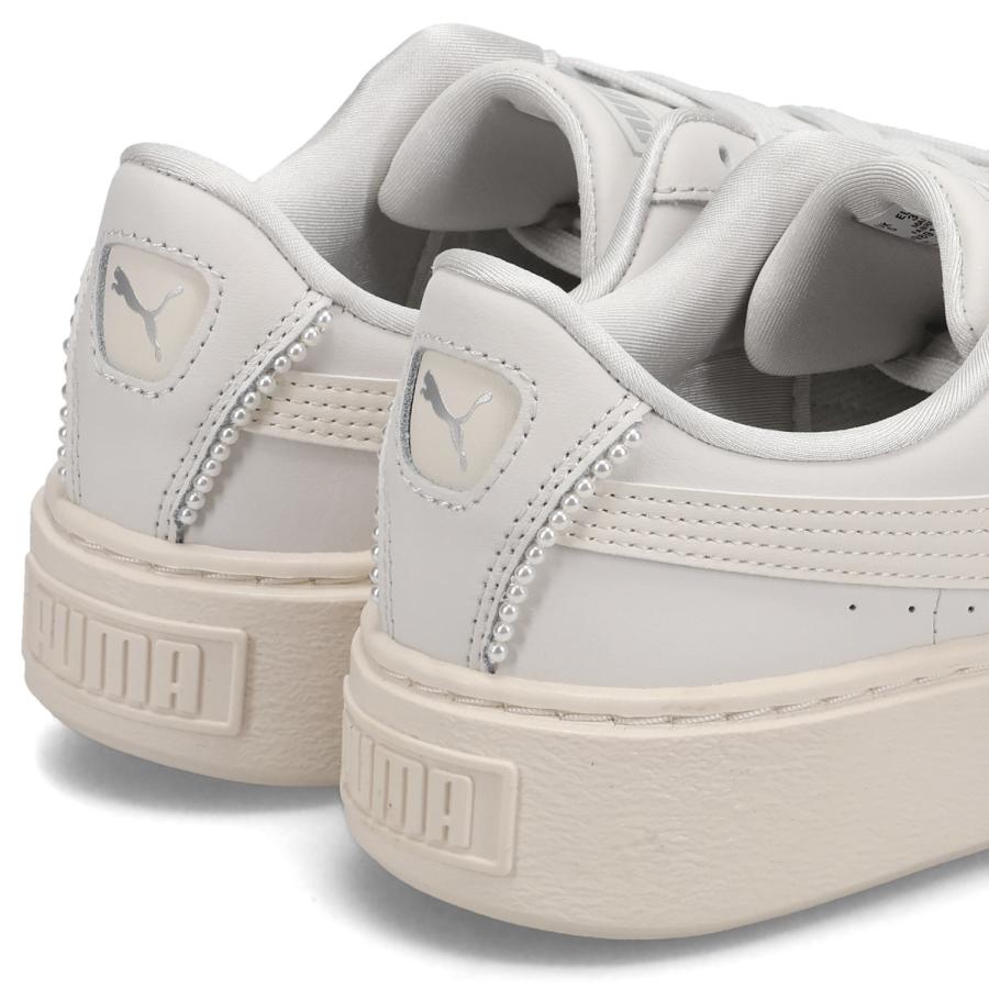 PUMA プーマ スニーカー レディース 厚底 バスケット プラットフォーム パール BASKET PLATFORM PEARL WNS グレー 398910-01 - 画像 (5)