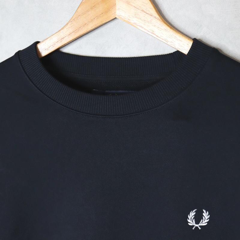 FRED PERRY 交換送料片道無料 フレッドペリー ティップド スリーブ スウェットシャツ TIPPED SLEEVE SWEATSHIRT M5544 102 ブラック - 画像 (5)