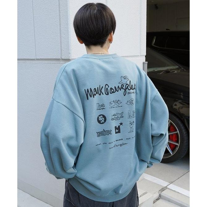 Mark Gonzales MARK GONZALES ARTWORK COLLECTION マーク ゴンザレス ビッグシルエット イラストバックプリント プルオーバースウェット ユニセックス - 画像 (3)