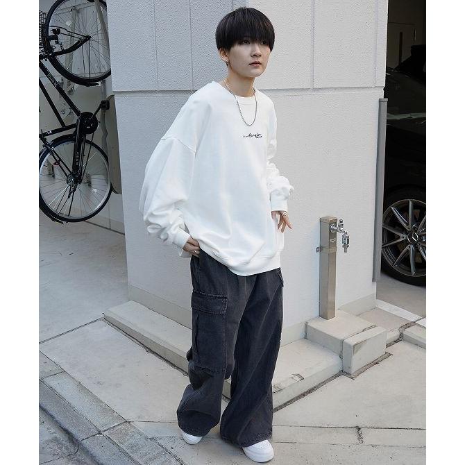 Mark Gonzales MARK GONZALES ARTWORK COLLECTION マーク ゴンザレス ビッグシルエット イラストバックプリント プルオーバースウェット ユニセックス - 画像 (5)