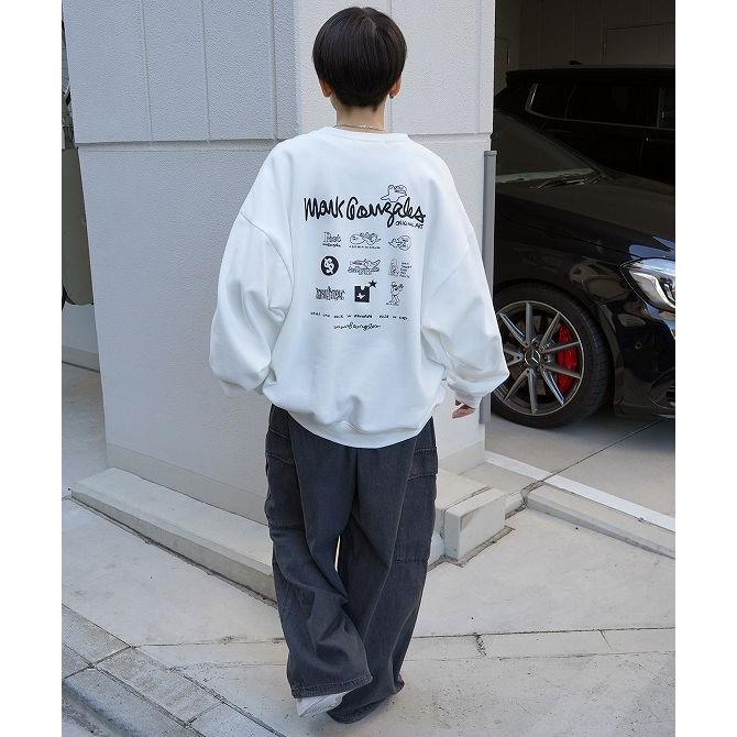 Mark Gonzales MARK GONZALES ARTWORK COLLECTION マーク ゴンザレス ビッグシルエット イラストバックプリント プルオーバースウェット ユニセックス - 画像 (6)