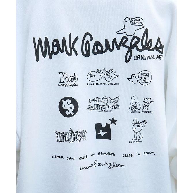 Mark Gonzales MARK GONZALES ARTWORK COLLECTION マーク ゴンザレス ビッグシルエット イラストバックプリント プルオーバースウェット ユニセックス - 画像 (8)