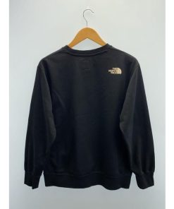 THE NORTH FACE◆HEATHER LOGO CREW SWEAT_ヘザー ロゴ クルー スウェット/L/ポリエステル/BLK/無