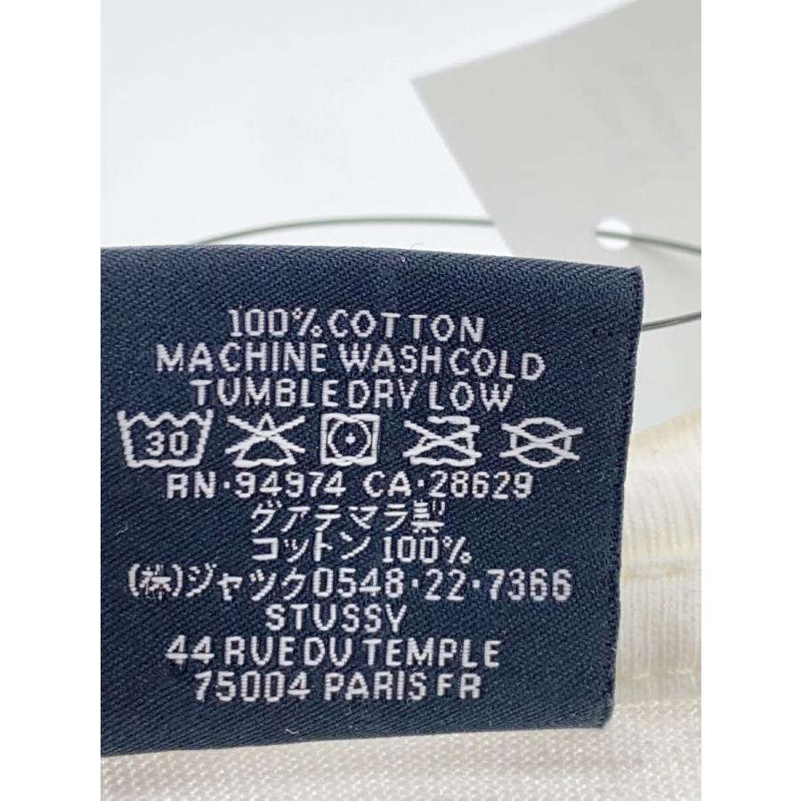 STUSSY◆Club Crown Pigment Dyed T-Shirt/首回り少し黄ばみ/XL/コットン/WHT - 画像 (3)
