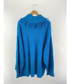 MAISON SPECIAL◆ニット・セーター(厚手)/2/コットン/BLU/11222361332