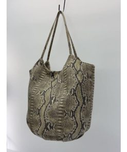 ear PAPILLONNER◆トートバッグ/--/GRY/パイソン柄