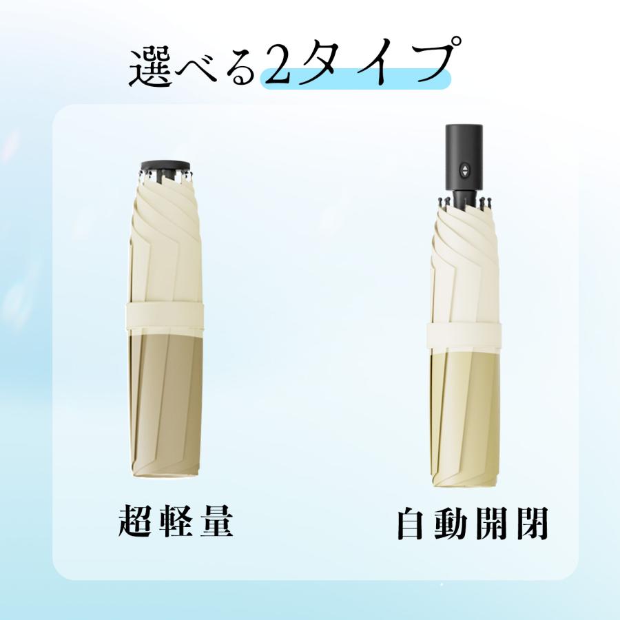 SUCCUL 日傘 完全遮光 折りたたみ 140g 晴雨兼用傘 軽量 晴雨兼用 超軽量 折り畳み傘 6本骨 uvカット 紫外線対策 日焼け対策 メンズ レディース おりたたみ傘 - 画像 (9)