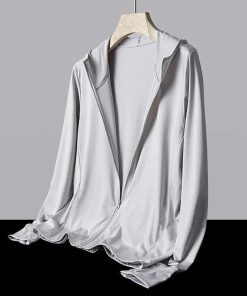 夏用 送料無料 フード付き ジャンパー 接触冷感 UVカット ジャケット 通気性 メンズ 長袖 ブルゾン 涼しい ひんやり 吸汗 速乾 紫外