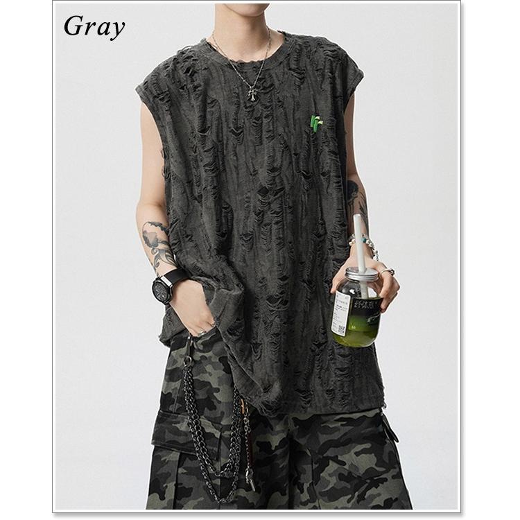 sweet bell ノースリーブ メンズ Tシャツ 袖なし タンクトップ カットソー トレーニング 筋トレ 春 夏 綿 薄手 涼しい おしゃれ 大きいサイズも充実 ノースリーブ特集 - 画像 (2)