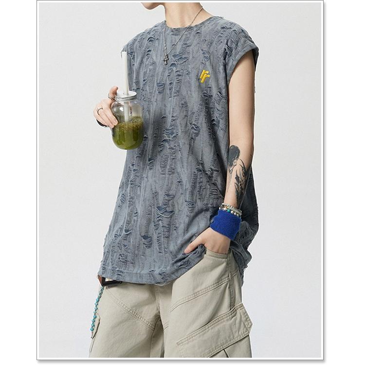 sweet bell ノースリーブ メンズ Tシャツ 袖なし タンクトップ カットソー トレーニング 筋トレ 春 夏 綿 薄手 涼しい おしゃれ 大きいサイズも充実 ノースリーブ特集 - 画像 (8)