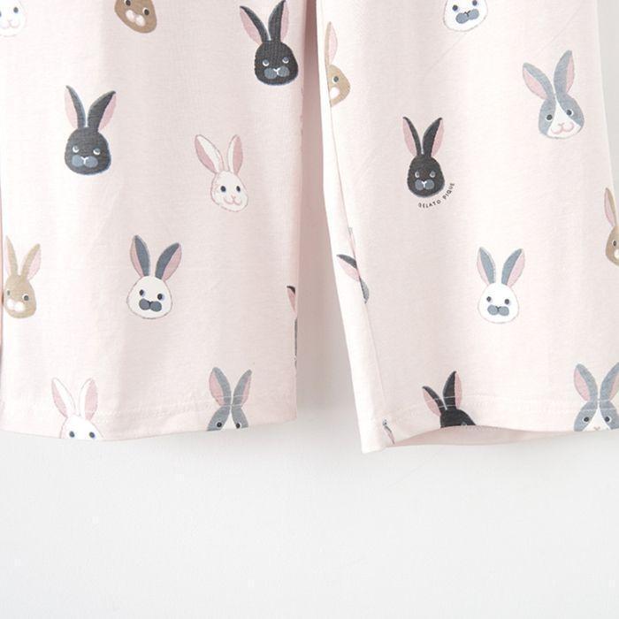 選べる2色ネコ柄が可愛い ルームウェア セットアップ パジャマ ペア レディース メンズ 上下セット 部屋着 春 夏 柔らかい お肌に優しい きれいめ - 画像 (4)