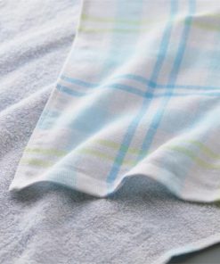 林　ソーダチェック　フェイスタオル　グリーン　ＦＣ４４９１５４　１パック（２枚）