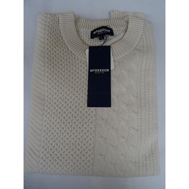 McGREGOR マクレガー(McGREGOR)・ファインウール編み変化クルーネックセーター マクレガーメンズ