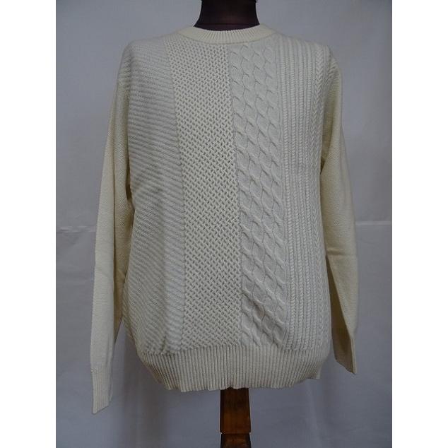 McGREGOR マクレガー(McGREGOR)・ファインウール編み変化クルーネックセーター マクレガーメンズ - 画像 (4)