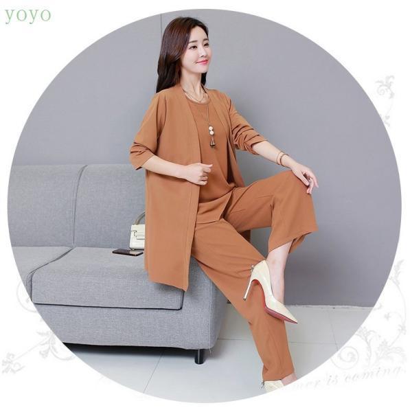 卒業式 服 母 レディース セットアップ セレモニースーツ 卒園式 服装 ママ 入学式 パンツスーツ スーツジャケット 3点セット 七五三 お宮参り - 画像 (4)