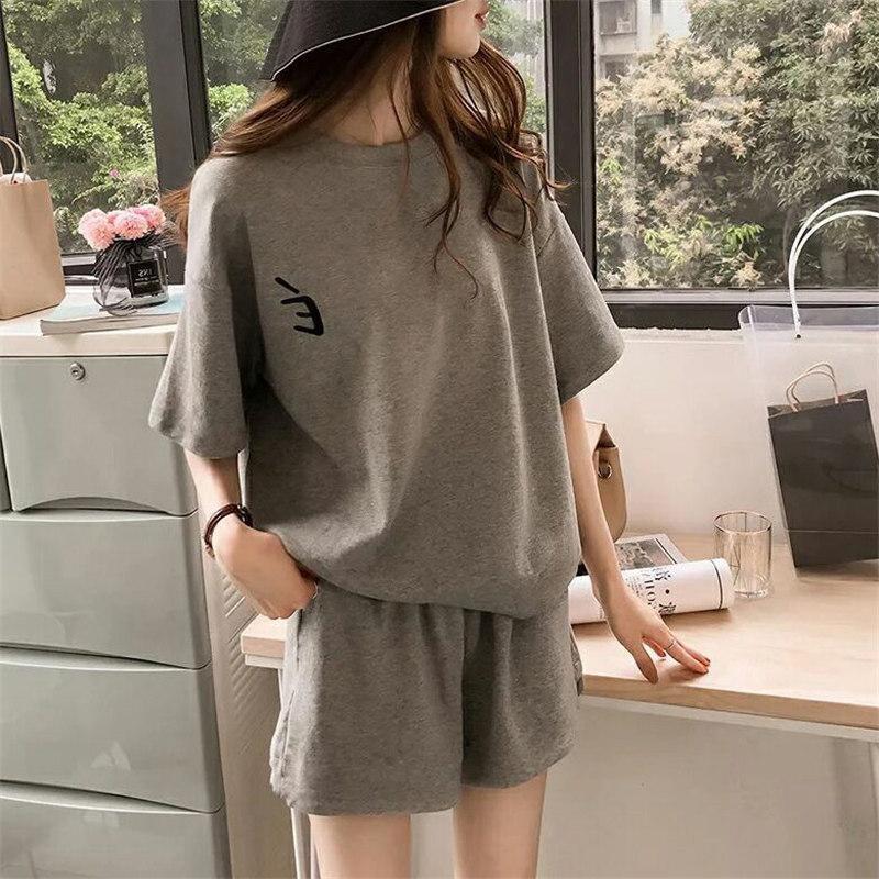 ルームウェア 2点セット レディース ジャージ 半袖 Tシャツ ショートパンツ セットアップ 部屋着 一部 パジャマ 春夏 大きいサイズ 運動用 ジム