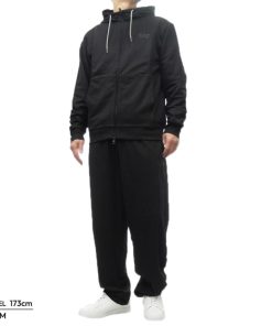EMPORIO ARMANI エンポリオアルマーニ EA7 メンズセットアップスウェット 7M000236 AF13512 ブラック