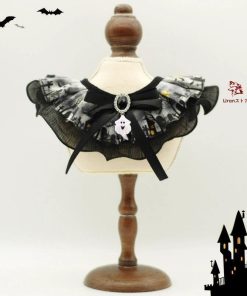 ハロウィン ペット コウモリ 首輪 犬 猫 レース 犬猫用 コスチューム アクセサリー かわいい おしゃれ Halloween コスプレ 仮装 変装 衣装 散歩 お出かけ