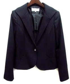 エスプリミュール ESPRITMUR スーツ 上下セットアップ ラメ オープンカラー ジャケット スカート 黒 ブラック 7 春夏 レディース