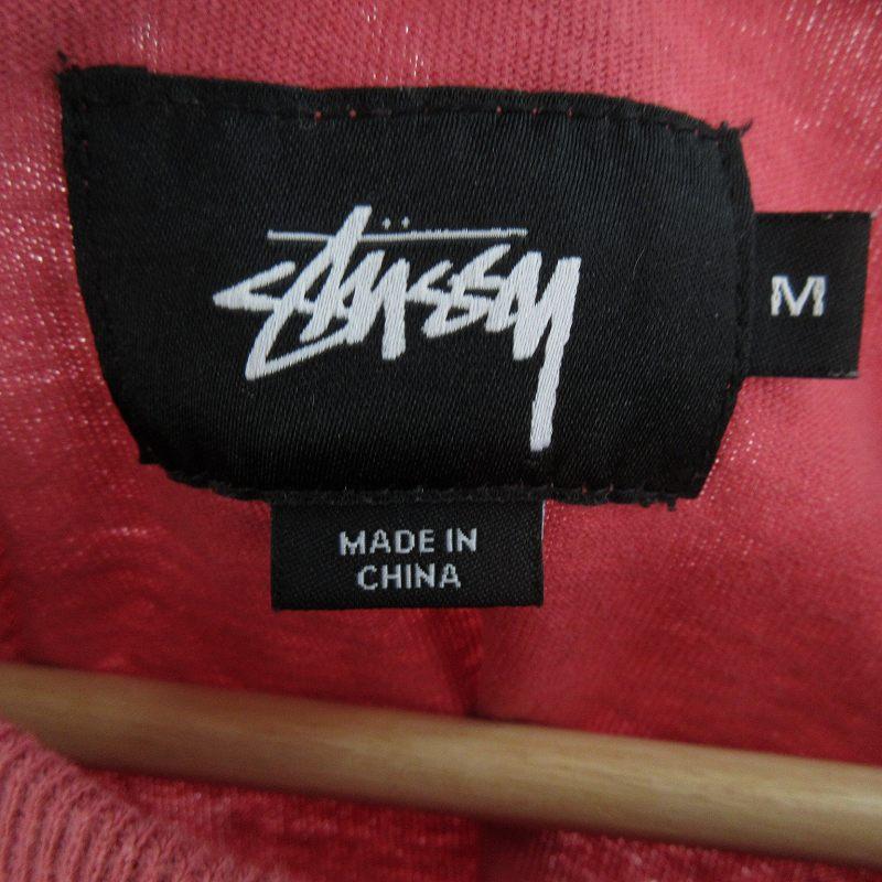 STUSSY ステューシー Tシャツ 半袖 ポケット ロゴ 刺繍 レッド ピンク系 M 株式会社ジャック トップス メンズ - 画像 (4)