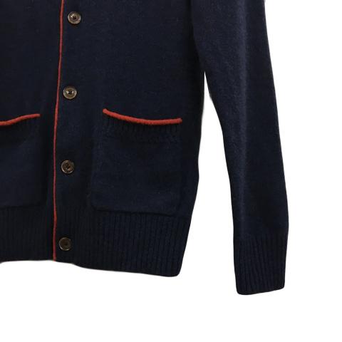 グリーンレーベルリラクシング ユナイテッドアローズ カーディガン ニット ハイネック ウール 無地 長袖 S 紺 ネイビー メンズ - 画像 (2)