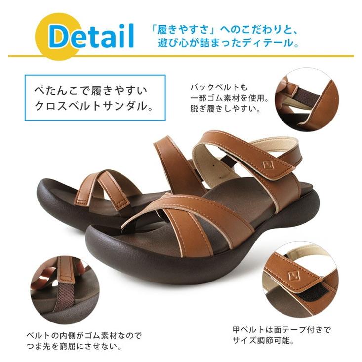 Re:getA リゲッタ レディース リゲッタカヌー クロスベルトストラップサンダル サンダル シューズ CJFD5326A - 画像 (3)