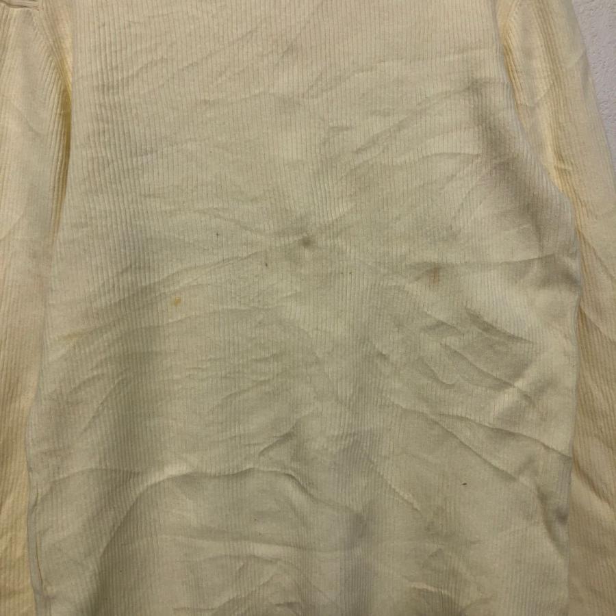 TOMMY HILFIGER 混紡 ニット セーター L ホワイト ネイビー トミーヒルフィガー コットン ハーフジップ 古着卸 アメリカ仕入 a510-6488 - 画像 (6)