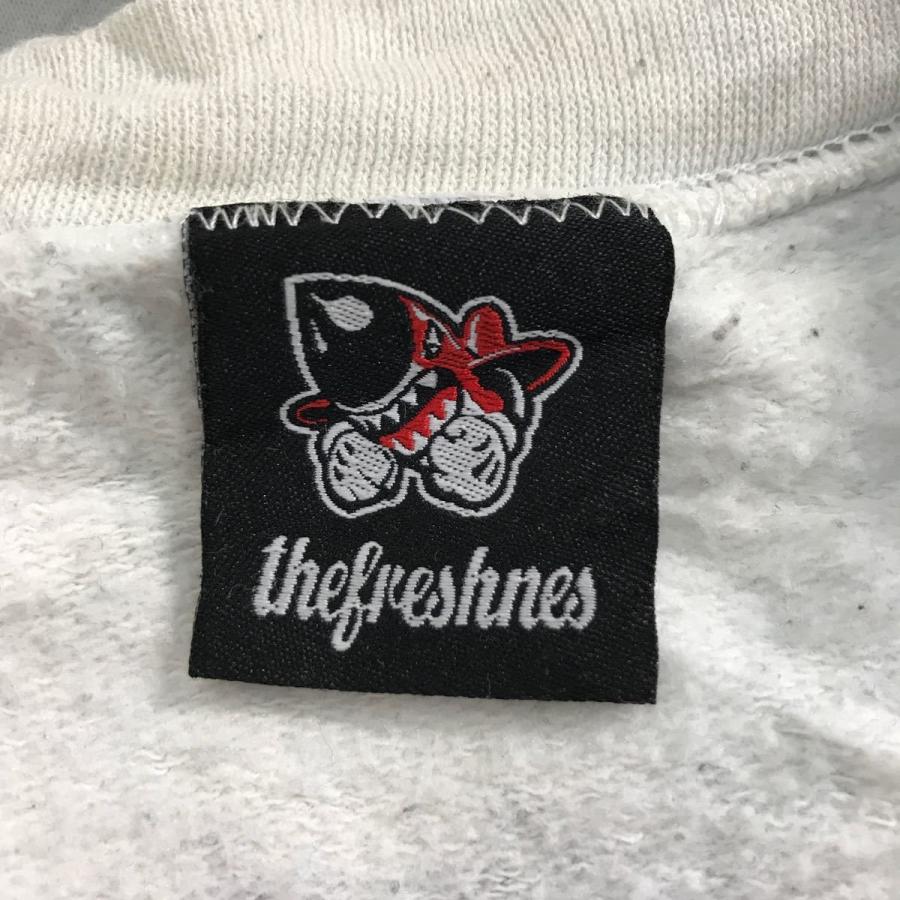 thefreshnes プリント スウェット トレーナー XL ホワイト 文字 ロゴ 古着卸 アメリカ仕入 a511-5735 - 画像 (9)