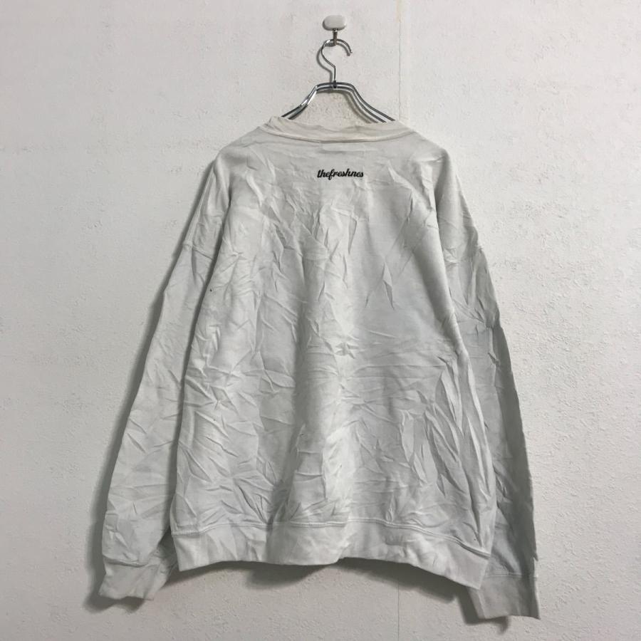 thefreshnes プリント スウェット トレーナー XL ホワイト 文字 ロゴ 古着卸 アメリカ仕入 a511-5735 - 画像 (6)
