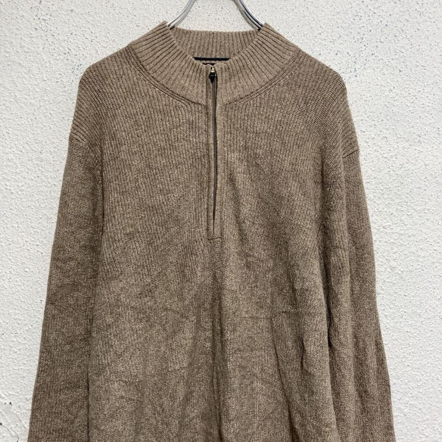 IZOD コットンニット セーター XL ベージュ ブラウン ビッグサイズ アイゾッド ハーフジップ古着卸 アメリカ仕入 a611-8056 - 画像 (2)