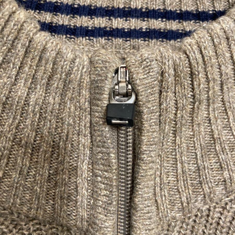 IZOD コットンニット セーター XL ベージュ ブラウン ビッグサイズ アイゾッド ハーフジップ古着卸 アメリカ仕入 a611-8056 - 画像 (4)