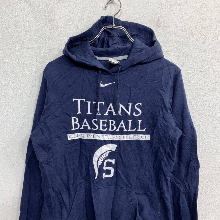 NIKE プリント スウェット パーカー Mサイズ ナイキ ネイビー 古着卸 アメリカ仕入 t2411-3319