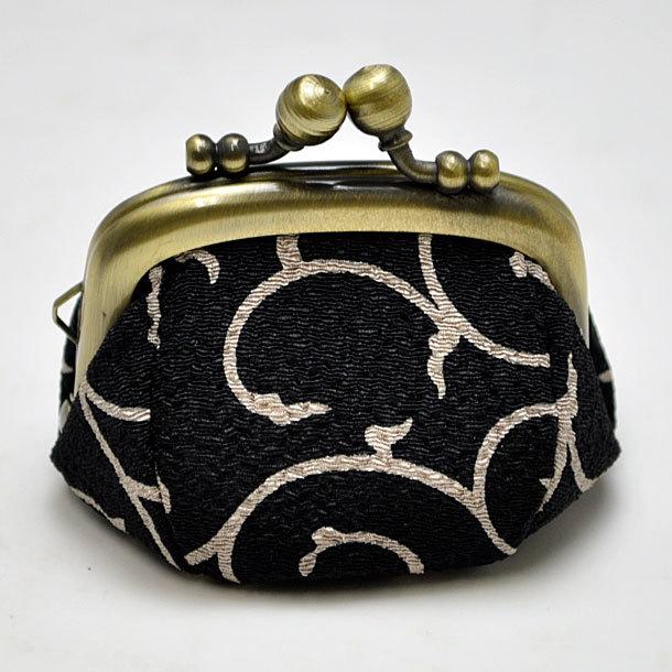 和柄がま口財布プチ ミニサイズ ちりめん小銭入れ コインケース メンズレディース 唐草和風大人おしゃれカジュアル かわいい小さい ピルケース 日本製 送料無料