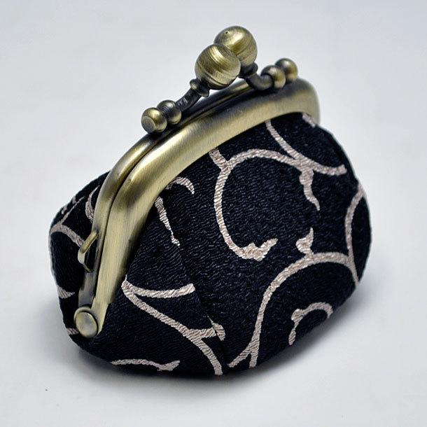 和柄がま口財布プチ ミニサイズ ちりめん小銭入れ コインケース メンズレディース 唐草和風大人おしゃれカジュアル かわいい小さい ピルケース 日本製 送料無料 - 画像 (8)