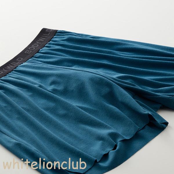 BODY WILD グンゼ ボディワイルド カットオフ ブリーフ内蔵 軽量 サイドスリット 綿混 前とじ ロゴ メンズ ポリエステル BWT002A M/L トランクス 下着 GUNZE - 画像 (7)