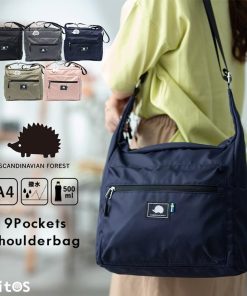 SCANDINAVIAN FOREST ショルダーバッグ レディース ブランド 大きめ 大容量 9ポケット a4 斜め掛け おしゃれ 撥水 軽量 スカンジナビアンフォレスト 旅行 ギフト