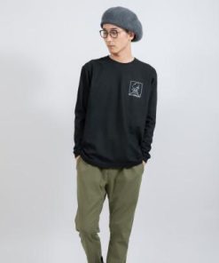 ふるさと納税 鎌倉市 ウィンドーイラストロングTシャツ　BLACK　サイズ3