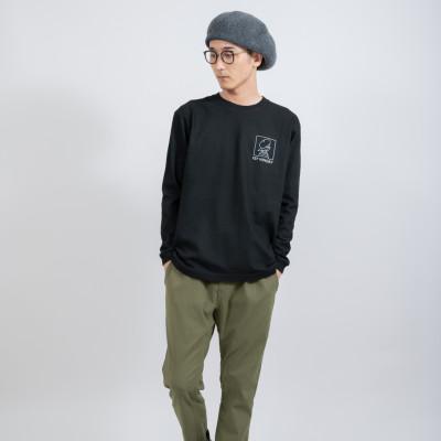 ふるさと納税 鎌倉市 ウィンドーイラストロングTシャツ BLACK サイズ3