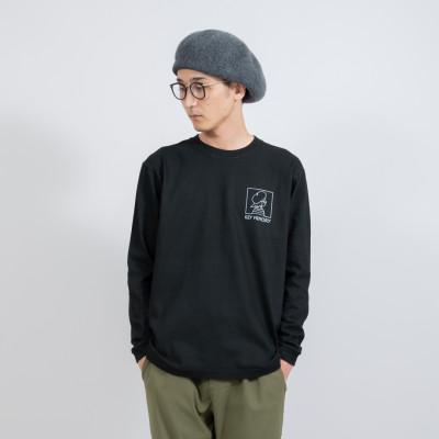 ふるさと納税 鎌倉市 ウィンドーイラストロングTシャツ BLACK サイズ3 - 画像 (2)